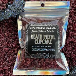Death Metal Cupcake Sizzling Room Salt  Potpourri: Chocolate Cherry Absinthe